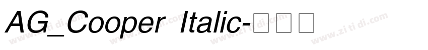 AG_Cooper Italic字体转换